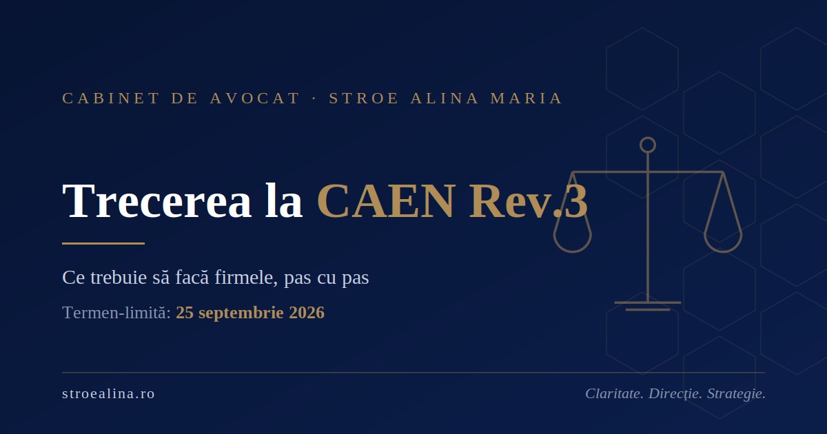 Trecerea la CAEN Rev.3: ce trebuie să facă firmele, pas cu pas